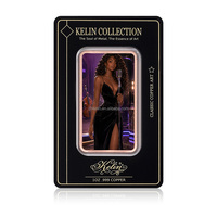Vente en gros, barre de cuivre pur 999 de 1 OZ, colorée, série 'Belle Femme Coquine', lingot de cuivre massif, conditionnement sous blister