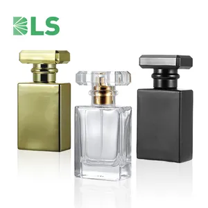 Ücretsiz örnek toptan 30ml 50ml 100ml temizle kare özel sprey doldurulabilir lüks boş cam parfüm şişesi