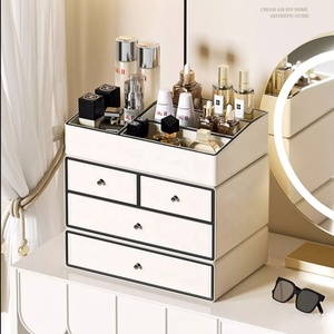 Frins <span class=keywords><strong>Organizzatore</strong></span> in Pelle per Pettini, Custodia per Cosmetici e Prodotti per la Cura della Pelle, Scatola con Cassetti per Scrivania - Product Image 2