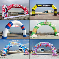 Arche gonflable personnalisée 6m en PVC pour événements sportifs en plein air, expositions, festivals, décoration, logo personnalisé, vente chaude