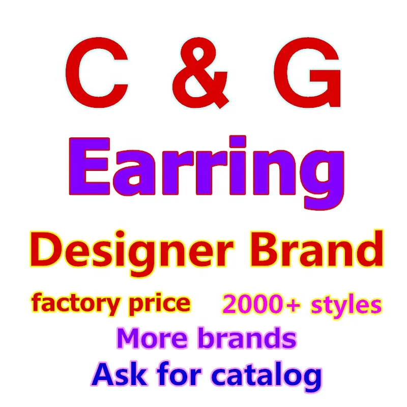 wholesale Letter brand Silver 925 Women Luxury Double CC GG inspired designer earrings