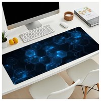 Tapis de souris pour e-sport unisexe, adapté au design color-block tendance, extra large, écologique, imperméable, antidérapant, pour le jeu