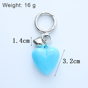 Colgante de acrílico con forma de corazón de melocotón personalizado al por mayor - Llavero DIY de amor para adorno de bolso, joyería de regalo, decoración de accesorios creativos - Product Image 6