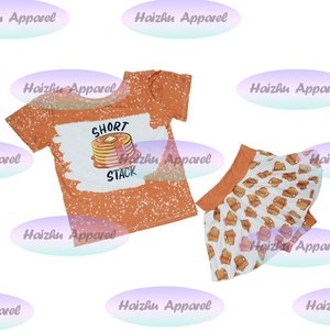 Conjunto de Dos Piezas para Niñas, Halloween, Camiseta de Manga Corta con Bolsillos, Impermeable y Transpirable, y Pantalones Cortos, Conjunto de Falda Corta para Bebés - Product Image 6