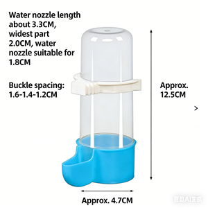 Bebedero y Comedero Automático para Aves, Dispensador de Agua Anti-Goteo y Contenedor de Alimentos por Gravedad para Loros, Canarios, Pinzones, Periquitos - Product Image 5