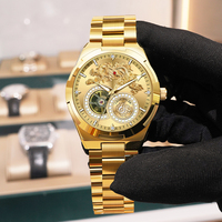 Montre pour homme en acier inoxydable, montres de luxe à la mode, automatiques, mécaniques, étanches 3BAR, aiguilles lumineuses, 42 mm