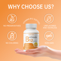 YTBIO Méthylcobalamine Vitamine B12 Gélules Molles 1000mcg Haute Puissance Soutien Énergétique Marque Privée OEM