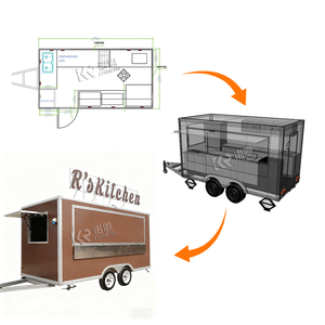 Camion de nourriture Café Crêpe Camion de nourriture Normes européennes <span class=keywords><strong>Occasion</strong></span> Fast Food Voitures Camion Service commercial Fenêtre Camion de nourriture - Product Image 4