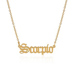 Collar Personalizado con Nombre en Inglés para Mujer y Hombre, Cadena de Acero Inoxidable en Color Oro y Plata, Collar con Letras, Joyería Chapada en Oro - Product Image 1