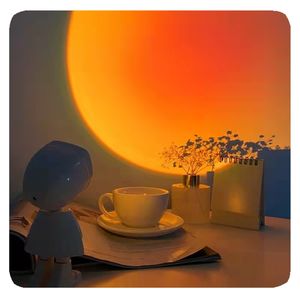 NOUVEAU Custom CuteMini Atmosphere Rainbow Night Projector Home Decoration Light Rechargeable <span class=keywords><strong>Robot</strong></span> Kids Sunset Lamp - Product Image 2