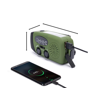 Al Aire Libre de manivela Solar Radio IPX3 Altavoz inalámbrico a prueba de agua Reproductor de música multifuncional Radio FM portátil para el hogar - Product Image 1