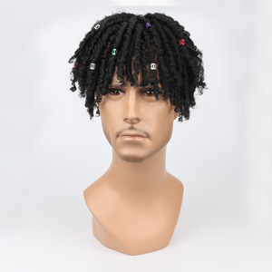 Postiche <span class=keywords><strong>Dreadlocks</strong></span> Courtes pour <span class=keywords><strong>Homme</strong></span> Africain - Perruque Reggae Street Dance - Product Image 3