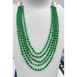 Collar de Piedras Naturales M.Y.GEMS, 3 Capas, Multicolor, Verde, Amarillo, Cuarzo Semiprecioso, Jade, Cuentas Ovaladas Lisas, Multihilo - Product Image 2