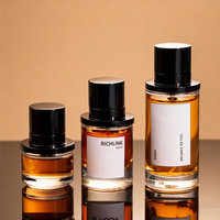 Vente chaude, flacon de parfum de luxe personnalisé en usine, nouveau design, 30 ml, 50 ml, 100 ml, flacon de parfum rond en verre avec bouchon magnétique