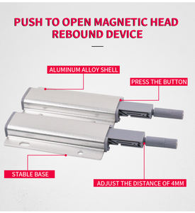 Pestillo <span class=keywords><strong>magnético</strong></span> <span class=keywords><strong>para</strong></span> armarios, <span class=keywords><strong>cierre</strong></span> de doble empuje <span class=keywords><strong>para</strong></span> abrir puertas, dispositivo de rebote, <span class=keywords><strong>cierre</strong></span> de cajón - Product Image 5