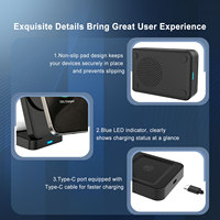 Station de charge sans fil magnétique portable 3-en-1 pour iPhone Duo 18 17 16, iWatch, AirPods Pro Max – Dock de charge rapide pliable 15W