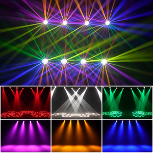 4 قطع/مجموعة إضاءة متحركة LED بقوة 200 واط مع علبة نقل، إضاءة حفلات خارجية DMX512، إضاءة زفاف بشعاع منشوري 200 واط LED - Product Image 5