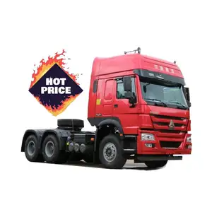 SINOTRUK 6X4 371 420 hp HOWO 7 Trailer Tractor Truck Head cor vermelha