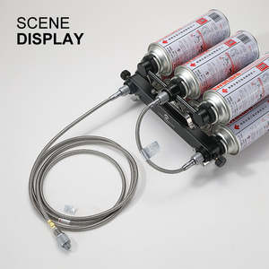 <span class=keywords><strong>Adaptateur</strong></span> de gaz <span class=keywords><strong>propane</strong></span> <span class=keywords><strong>butane</strong></span> en alliage d'aluminium personnalisé pour accessoires de camping Campingmoon avec tuyau de gaz d'extension - Product Image 4
