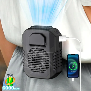 Ventilador Portátil Recargable de 3 Velocidades con Banco de Energía de 6000 mAh y Cargador de Batería de Emergencia - Product Image 4