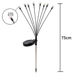 Resin Solar Lights Waterproof 4 Pack Upgraded Swaying Wind Lights Stand Mount Round Outdoor <b>Garden</b> Decoration Warm White - Product Image 1