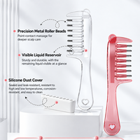 Peigne à dents larges Ume Hair, applicateur de sérum capillaire, rouleau à huile essentielle, peigne en cristal pour appliquer le sérum capillaire, peigne de massage pour les cheveux