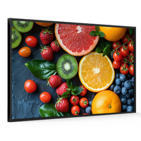 Layar Display Komersial Android 32 Inci, Pemutar Media Iklan Kantor Gedung, Terpasang di Dinding, Kaca Tempered 32 Inci
