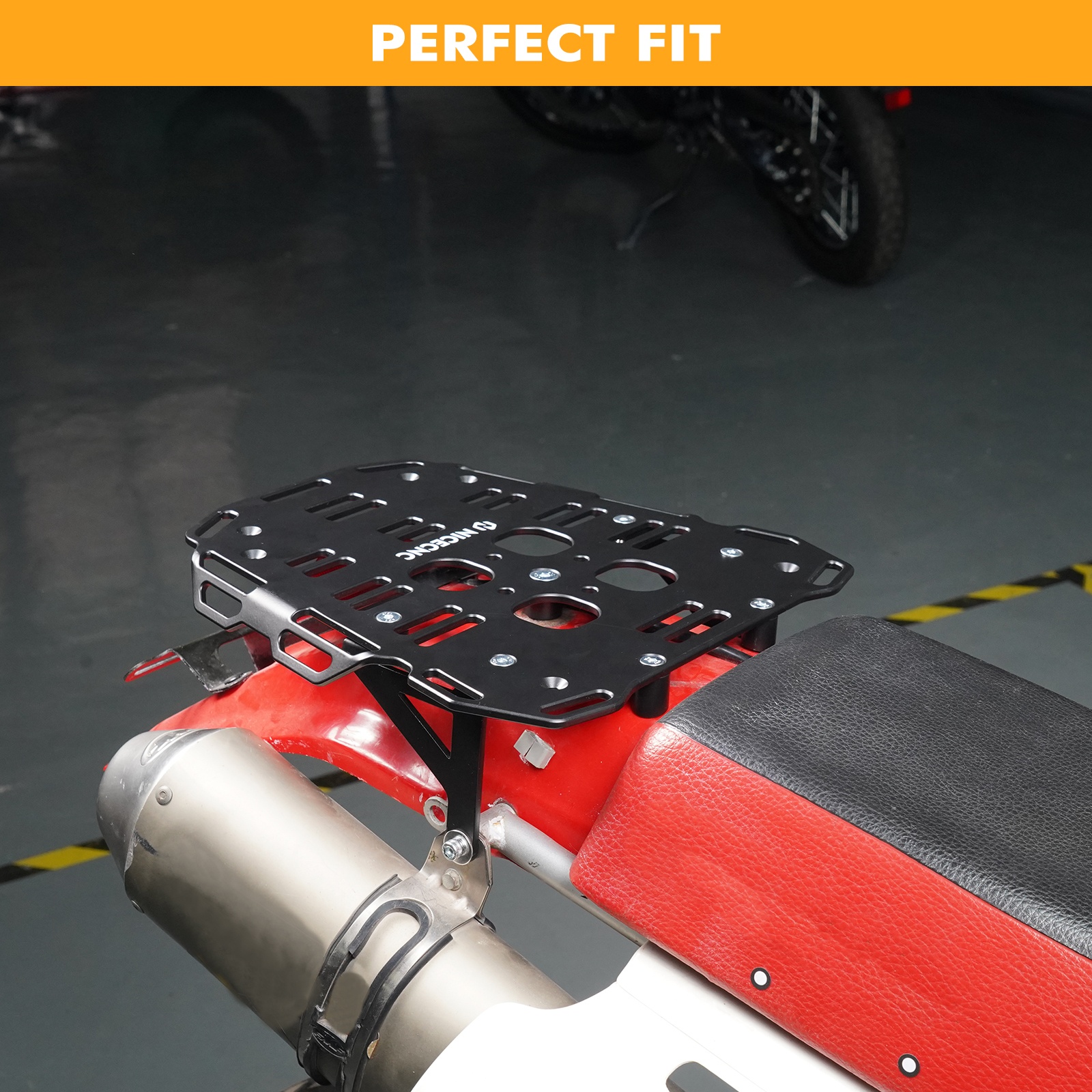 Nicecnc CNC Black 5052 Billet Aluminum Luggage Rack for Honda XR650L