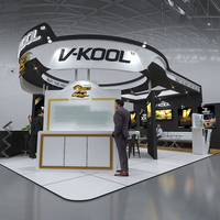 Stand d'exposition au design personnalisé, installation rapide en 30 minutes, 10x20ft 20x20ft, panneau modulaire en bois, stand de salon professionnel pour les champions