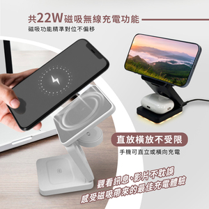 ที่ชาร์จไร้สายแบบพับได้สำหรับ iPhone 15 Pro Max รุ่นยอดนิยม กำลังไฟสูงสุด 27W ช่องเสียบ Type-C สีดำ เหมาะสำหรับการเดินทางเพื่อธุรกิจ - Product Image 4