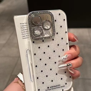 <span class=keywords><strong>Coque</strong></span> de téléphone pour <span class=keywords><strong>iPhone</strong></span> 17 16 15 14 13 Pro Max, style INS, avec diamants, vente en gros, étui de luxe pour femme, cadeaux d'affaires, fabrication OEM/ODM - Product Image 1