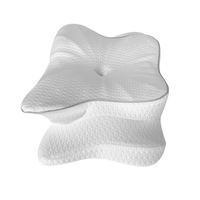 Oreiller cervical ergonomique orthopédique à motif végétal, soutien du cou, mousse à mémoire de forme, antibactérien, design personnalisable, literie