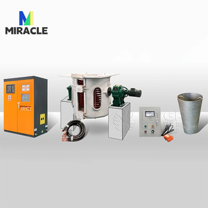 Alta capacidade metal elétrico indução fundição fornalha 10 Ton linha 1000 graus 2000 graus 3000 temperatura - Product Image 1