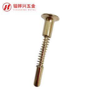 Yihuaxing Metal Spring <b>Pin</b> 12 Mm Cylindrical Head Iron Automatic Spring Type <b>Pin</b> General Use - Product Image 1