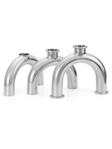 Té de tuyau en forme de U de qualité sanitaire en acier inoxydable pour l'industrie des soins de santé et pharmaceutique - Product Image 3