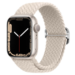 <span class=keywords><strong>Cinturino</strong></span> in Nylon per orologio <span class=keywords><strong>Apple</strong></span> <span class=keywords><strong>Watch</strong></span> 9 10 <span class=keywords><strong>SE</strong></span> 8 <span class=keywords><strong>cinturino</strong></span> elastico intrecciato con fibbia regolabile 40 42 45 49mm - Product Image 6