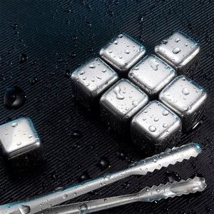 Accesorios de Bar, Juego de Piedras Enfriadoras para Whisky, Cubos de Hielo de Acero Inoxidable 304 para Cola, Vino y Bebidas - Product Image 2