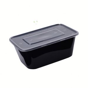 Boîte à lunch rectangulaire jetable avec couvercle à boucle, utilisée pour la livraison de la restauration rapide, le stockage domestique et la conservation des fruits - Product Image 1
