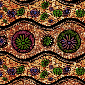 Tissu imprimé africain en coton 100% doux et de haute qualité, 45 pouces de large, style Ankara, pour vêtements - Product Image 1