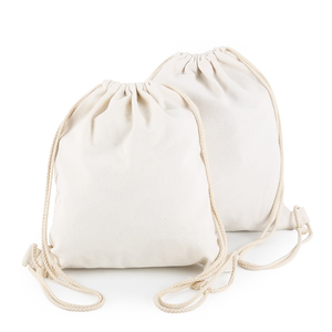 Sacs de shopping en toile avec cordon de serrage, en coton mousseline bio, écologiques, imprimés avec un logo personnalisé, emballage en tissu blanc promotionnel - Product Image 4