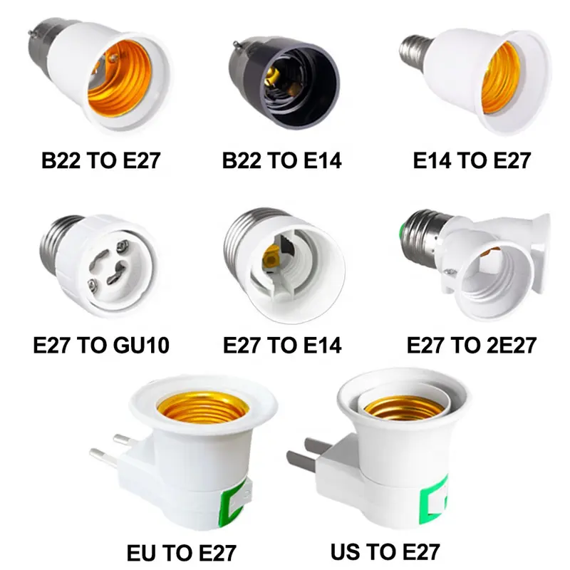 プラスチックランプホルダーE27B22 TO E14アダプターコンバーターソケット交換220Vランプホルダー