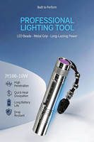 Linterna LED Industrial EDC de 10W, 480lm, Recargable Tipo-C, de Acero Inoxidable, para Exteriores, Camping, Reparación de Autos, Uso Diario, Luz Alta/Baja