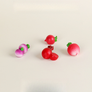 Vegetal KI Zhuojing, pequeño rábano jugoso, para microjardinería, casa de muñecas DIY, decoración de paisajes, pequeño adorno de mesa - Product Image 2