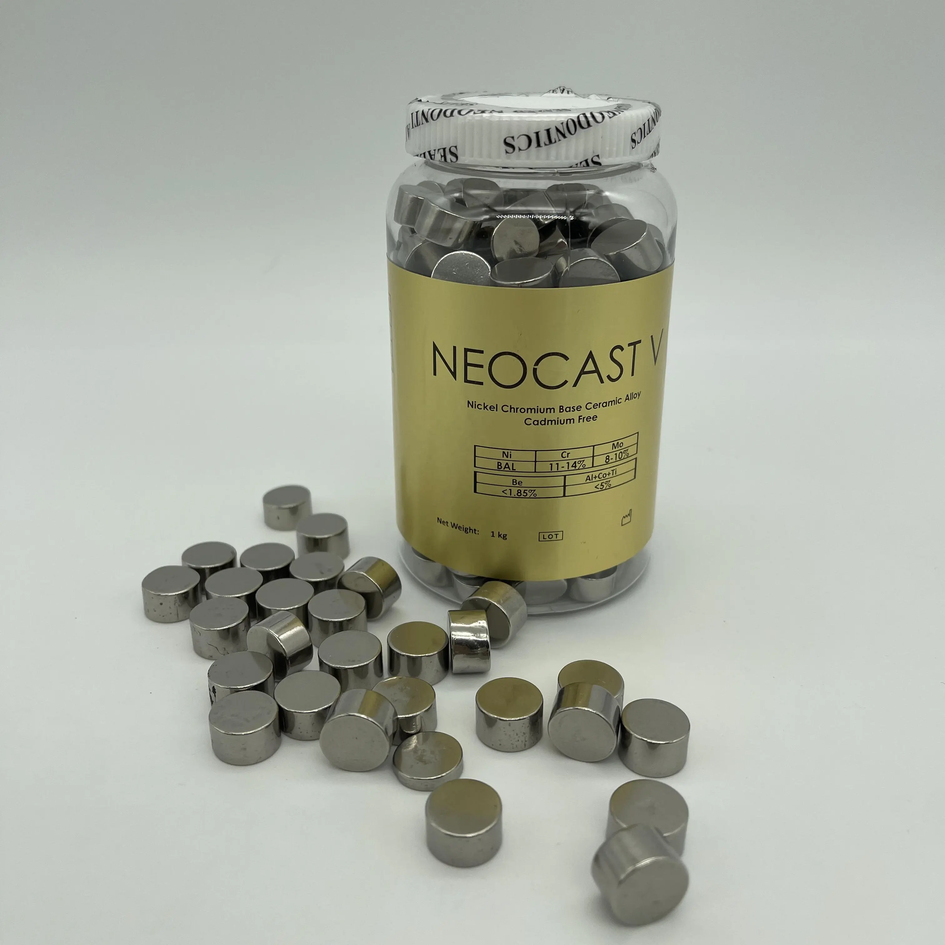 Neocast-Vデンタルサーメットパウダー金属含有ベリリウム金属鋳造金属ベリリウム含有合金