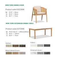 Ensemble table et chaises de jardin modernes en alliage d'aluminium, avec coussins imperméables et résistants aux UV, pour usage hospitalier
