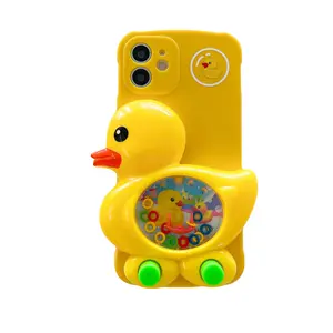 创意可爱3d黄鸭游戏机iphone 14promax手机壳