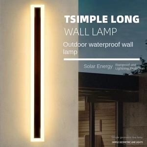 Customized IP65 Waterproof Outdoor Wall Lamp LED Aluminum Stainless Steel Material E27 <b>Light</b> Source Solar Power Garden Street - Product Image 5