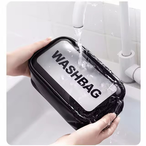 Vente en gros de logo personnalisé PVC transparent clair <span class=keywords><strong>fermeture</strong></span> éclair organisateur trousse de cosmétiques voyage trousse de toilette trousse de lavage trousse de maquillage étanche - Product Image 4