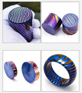 Kích Thước Tùy Chỉnh Mokuti Thanh Titan Damascus 3 Hợp Kim Kỳ Lạ Kim Loại Cho Ringmaker Trống - Product Image 4