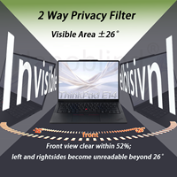 Untuk Lenovo 14 Inch 16:10 Laptop Layar Privasi PET Reversibel 2 Arah Filter Anti Cahaya Biru Anti Silau Anti Mata-mata Mudah Dipasang